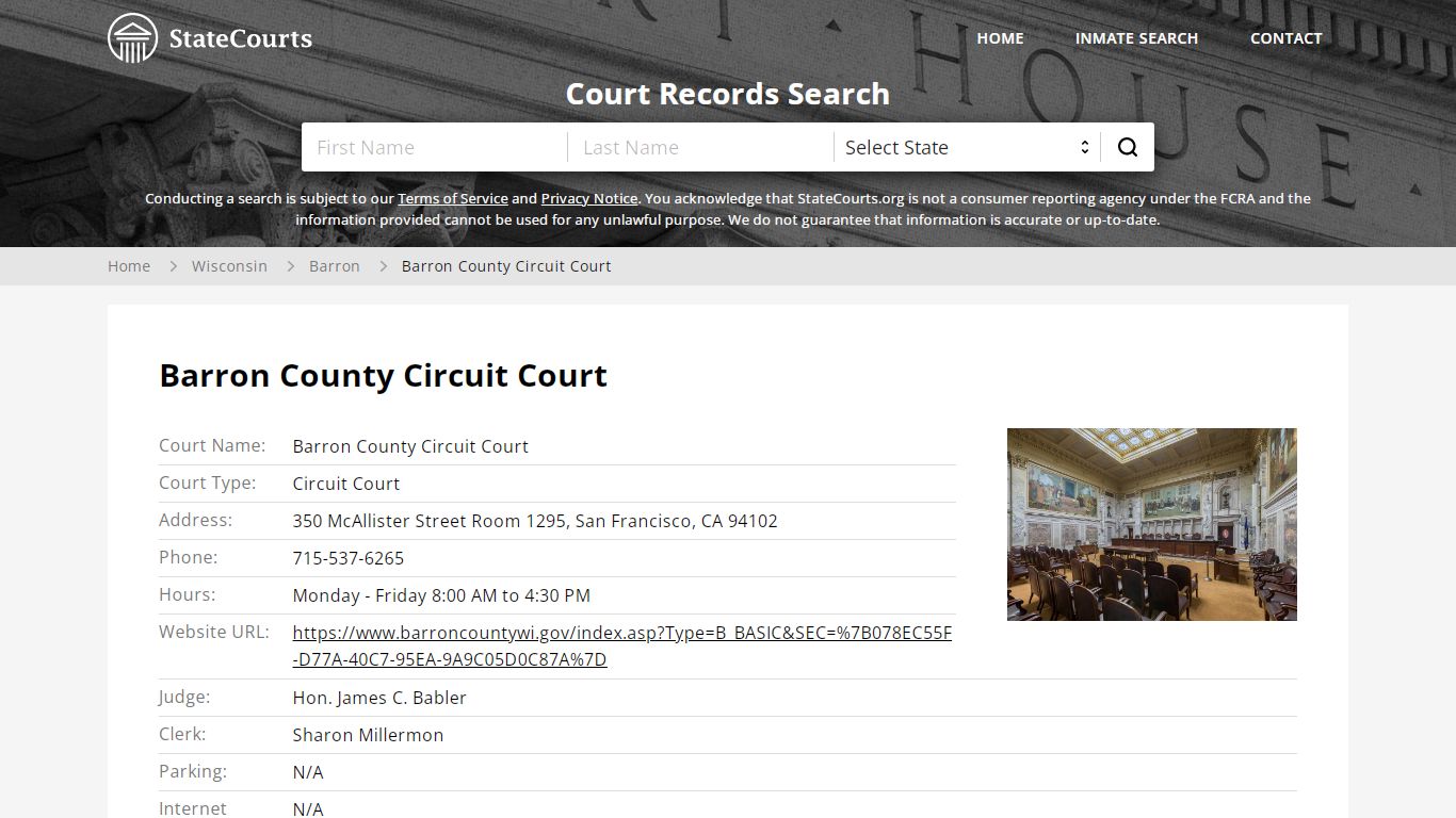 Barron County Circuit Court, Barron County, WI - StateCourts